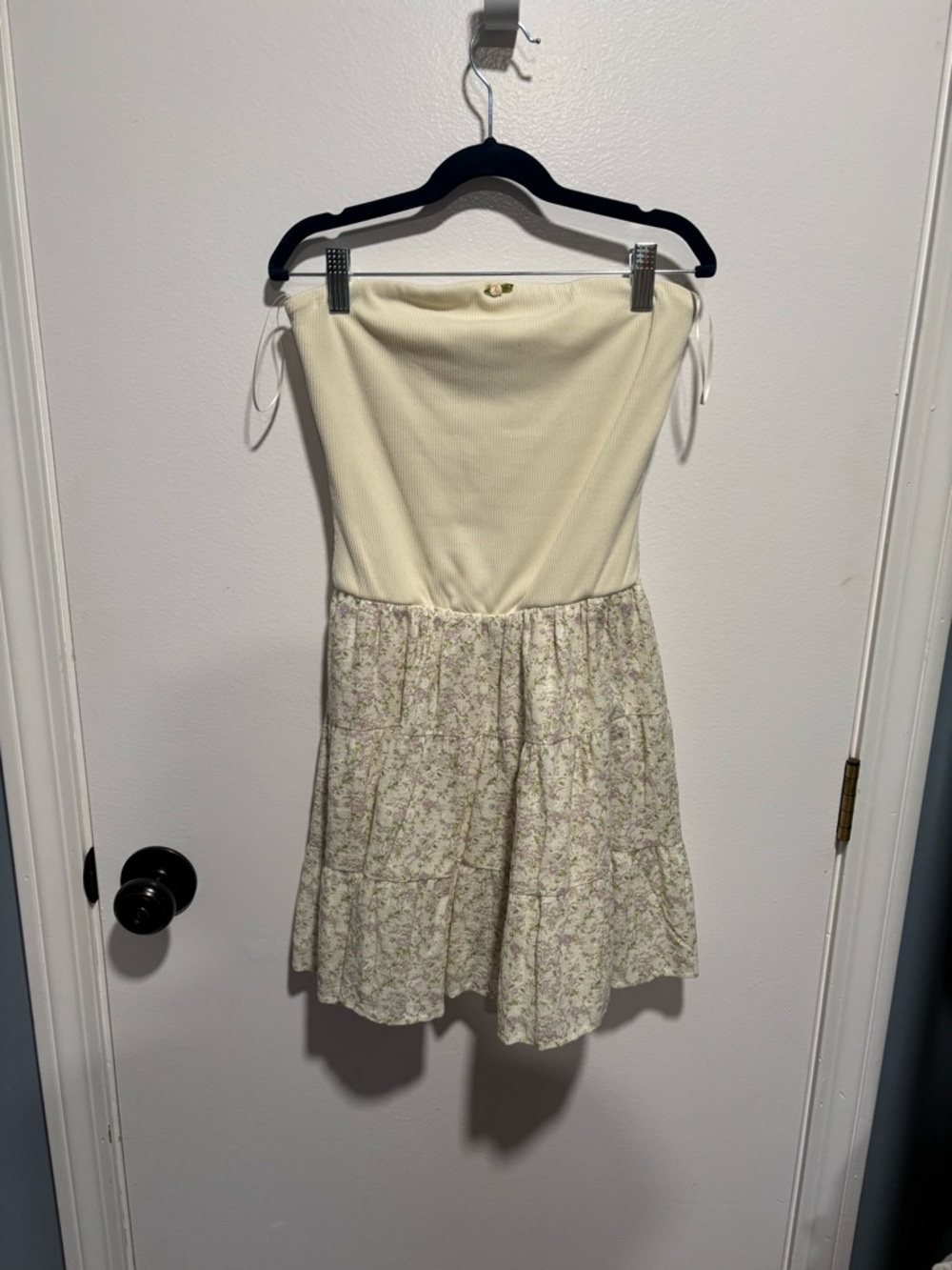Ivory flora mini dress